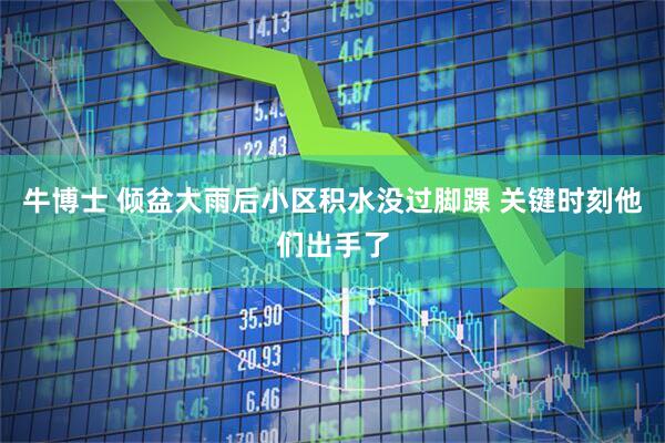 牛博士 倾盆大雨后小区积水没过脚踝 关键时刻他们出手了